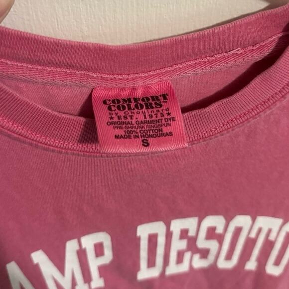 COMFORT COLORS TShirt Camp Desoto Unisex Small pink Short Sleeve Crewneck Cotton - Picture 2 of 3